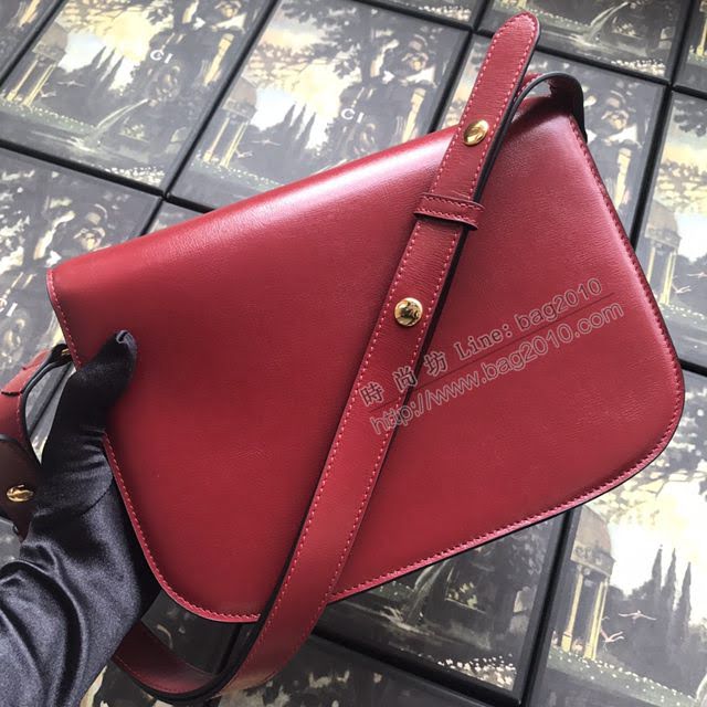 Gucci包 古馳新款手袋 大號 1955馬銜扣托特包 Gucci手提女包 621144 黑色皮  gdj1157